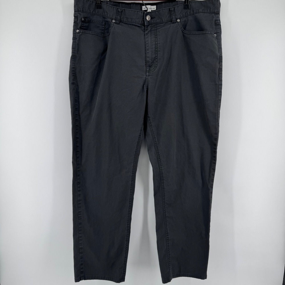 Peter Millar 5-Pocket Pants Mens 40 Charcoal Grey Pima Cotton Stretch MF18B47